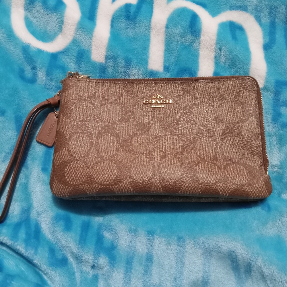 Coach double wristlet